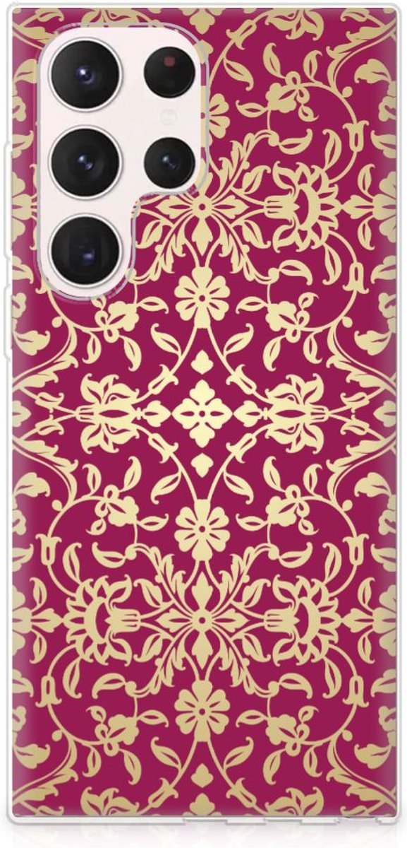 Siliconen Hoesje Samsung Galaxy S23 Ultra Barok Pink