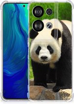 TPU Siliconen Hoesje OPPO Reno8 GSM Hoesje met doorzichtige rand Panda