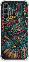 Telefoonhoesje Geschikt voor Samsung Galaxy A14 5G Telefoon Hoesje met transparante rand Aztec