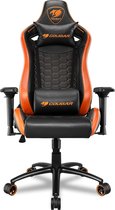 Chaise de jeu Cougar OUTRIDER S Premium , accoudoir réglable 4D, cuir PVC Premium - Zwart / Oranje
