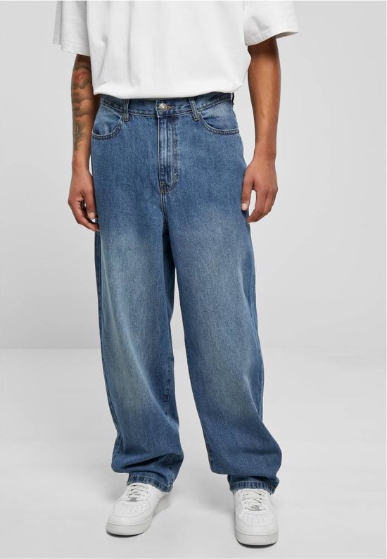 Urban Classics - 90‘s Jeans Wijde broek - Taille, 30 inch - Blauw
