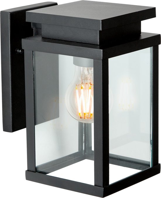 KS Verlichting Muurlamp Jersey - Zwarte buitenlamp - modern wandlamp - E27