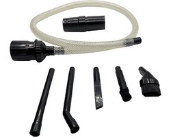 Micro stofzuiger hulpstukken 9 delig met 5x mini opzetstukken en 2x verloop voor standaard stofzuigerslangen 32mm t/m 35mm