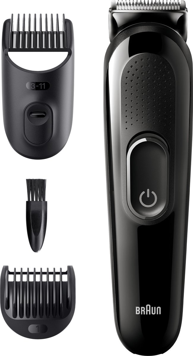 Braun, 3-in-1 Baardtrimmer Voor Mannen, Tondeuse, Multigroomer 3 SK2300, Haartrimmer, Voor Gezicht, Haar