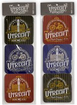 Onderzetters Utrecht set van 6 in diverse kleuren