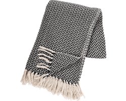 Tiseco Home Studio - Plaid/couverture ALPANA - 100% coton - 130x170 cm - Rouille