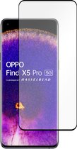 Cazy Screenprotector Oppo Find X5 Pro Full Cover Tempered Glass - Zwart