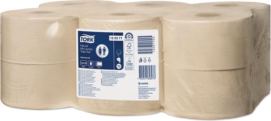 Toiletpapier tork mini jumbo t2 2laags 120377 | Krimp a 12 rol