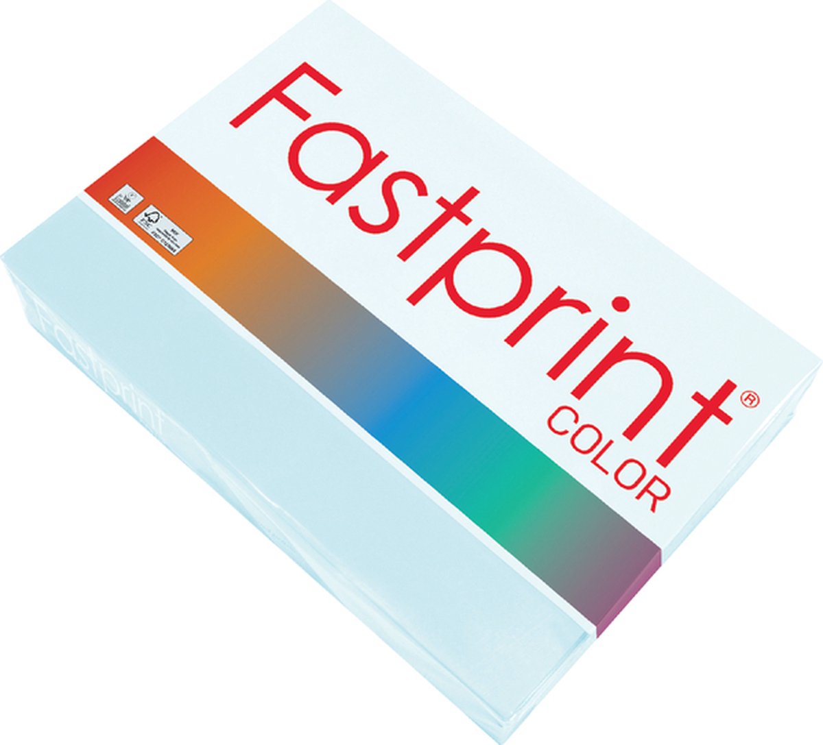 FastPrint Quantore Kopieerpapier A4 80gr lichtblauw 500vel Pak a 500 vel 5 stuks