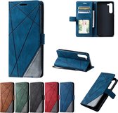 Book Case Samsung Galaxy S23 Plus | Hoogwaardig PU Leren Hoesje | Lederen Wallet Case | Luxe Uitstraling | Telefoonhoesje | Pasjeshouder | Portemonnee | Blauw