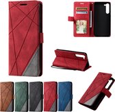 Book Case Samsung Galaxy S23 Plus | Hoogwaardig PU Leren Hoesje | Lederen Wallet Case | Luxe Uitstraling | Telefoonhoesje | Pasjeshouder | Portemonnee | Rood