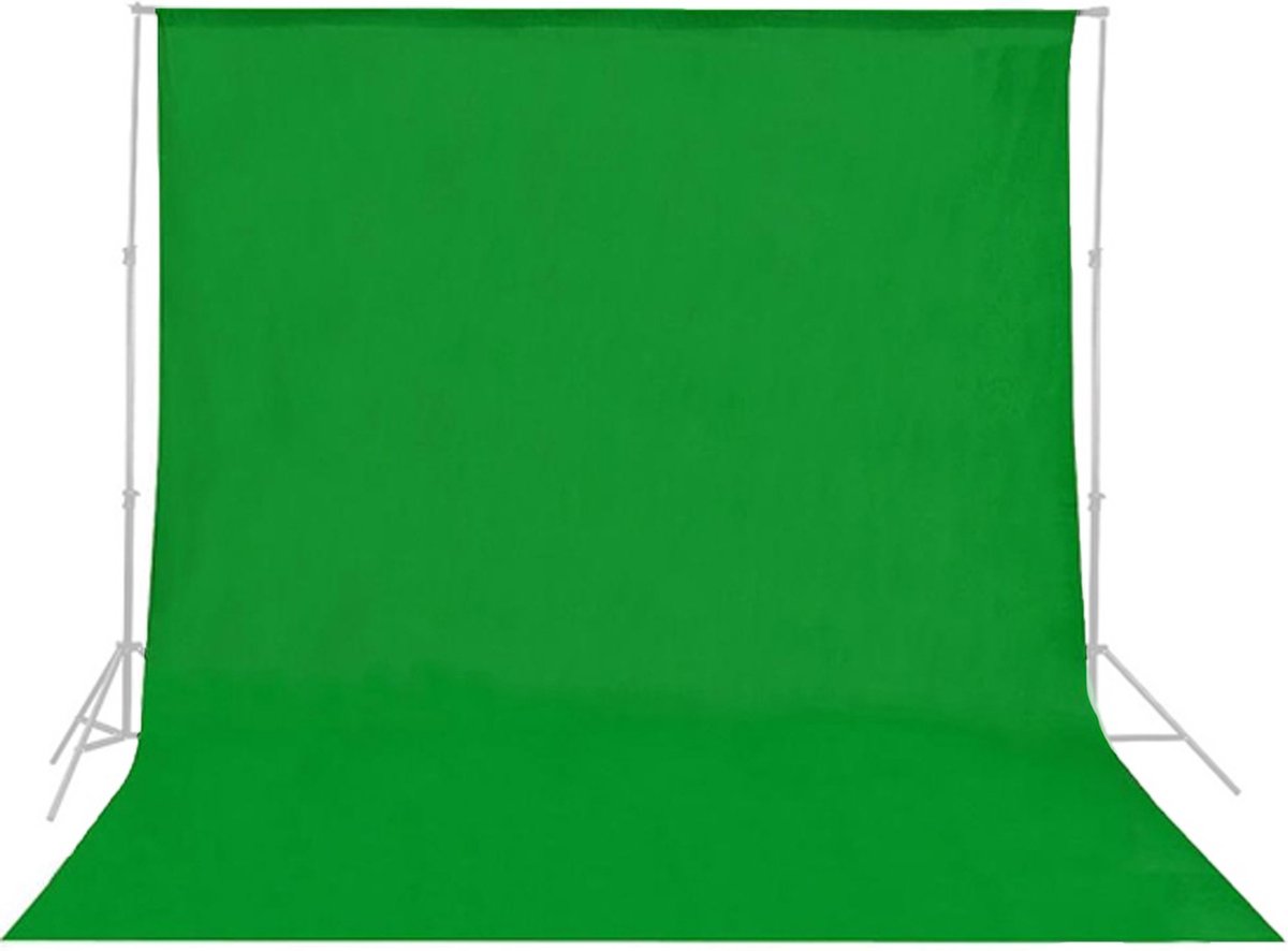 Yeti Pro Professioneel 300 x 200 Green Screen - Backdrop - Geweven - Chroma Key - Zonder Stand - Achtergrond Doek Groen - Greenscreen - Studio