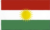 VlagDirect - Koerdische vlag - Koerdistan vlag - 90 x 150 cm.