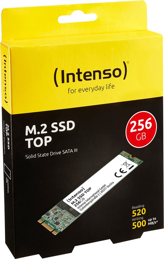  Intenso M 2 SSD SATA III Top Interne SSD 2280 SATA III 256GB 