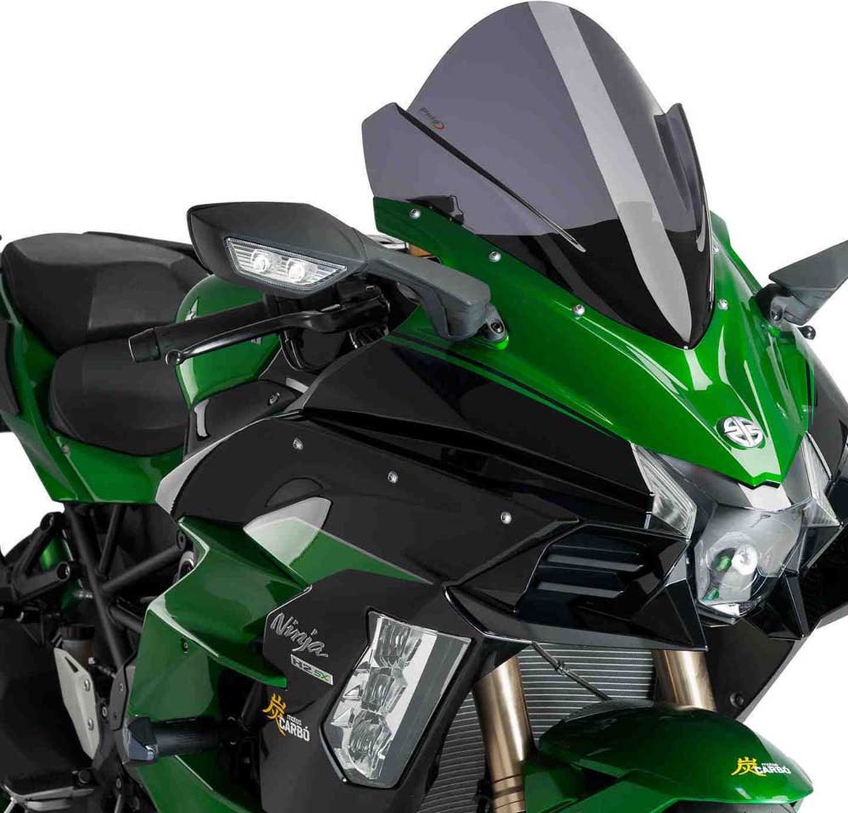 Puig Racing Kawasaki Ninja H2 Sx Voorruit Zwart