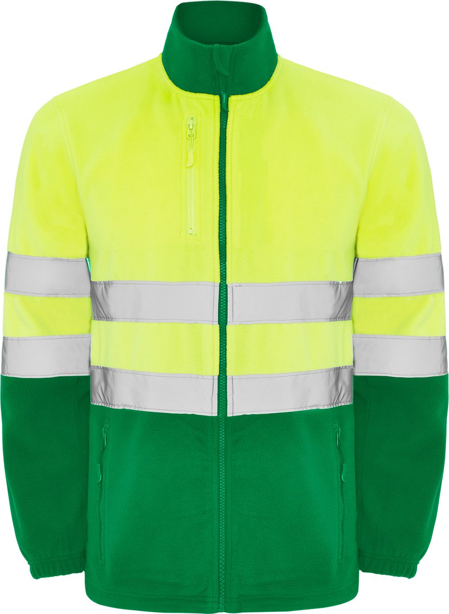 High Visibility Fleecejas Garden Green / Fluor Geel maat S model Altair merk Roly