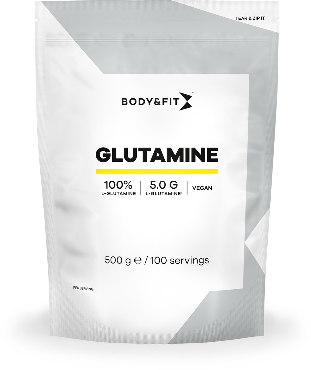 Body & Fit L-Glutamine - Aminozuren Supplement - Sportsupplement - 100 Doseringen (500 gram) - Body & Fit