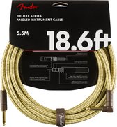 Fender Deluxe Series Instrument Cable S>A 5.5m (Tweed) - Gitaarkabel