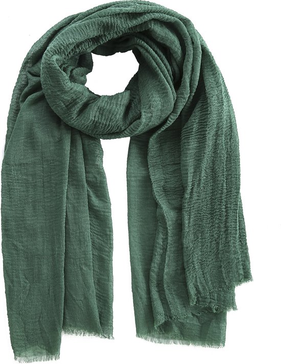 Echarpes Emilie L'incontournable foulard - foulard - vert émeraude - lin - viscose - coton