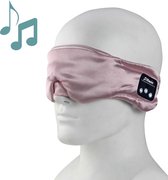 Masque de sommeil Bluetooth de soie - Masque pour les yeux - Masques de sommeil pour hommes et femmes - Écouteurs de sommeil - Masque de nuit - Rose - Cadeau