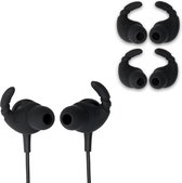 kwmobile 6x covers voor oordopjes - Siliconen haakjes voor in-ear oordopjes - Universele maat - In zwart