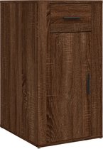 vidaXL - Bureaukastje - 40x49x75 - cm - bewerkt - hout - bruin - eikenkleur