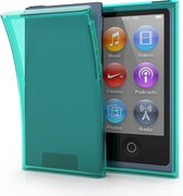 kwmobile Case geschikt voor Apple iPod Nano 7 - Silicone Backcover beschermhoes - Hoesje in groen / transparant