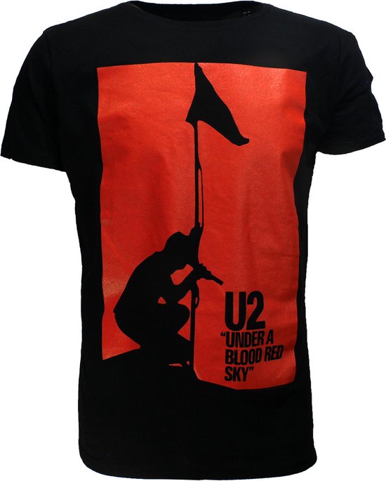 Foto: U2 under a blood red sky band t shirt zwart offici le merchandise m