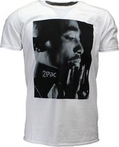 Tupac 2PAC Changes Side Photo T-Shirt Wit - Merchandise Officielle