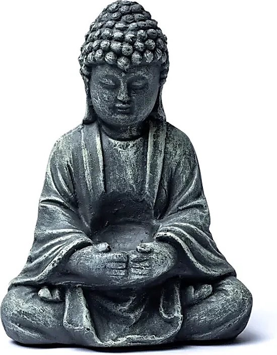 Boeddha met kaarshouder (28 cm)