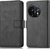 Étui OnePlus 11 avec porte-cartes - Bookcase de Luxe iMoshion - Zwart