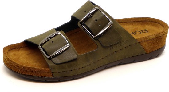 Rohde 5856 - Volwassenen Dames slippers - Kleur: Groen - Maat: 41