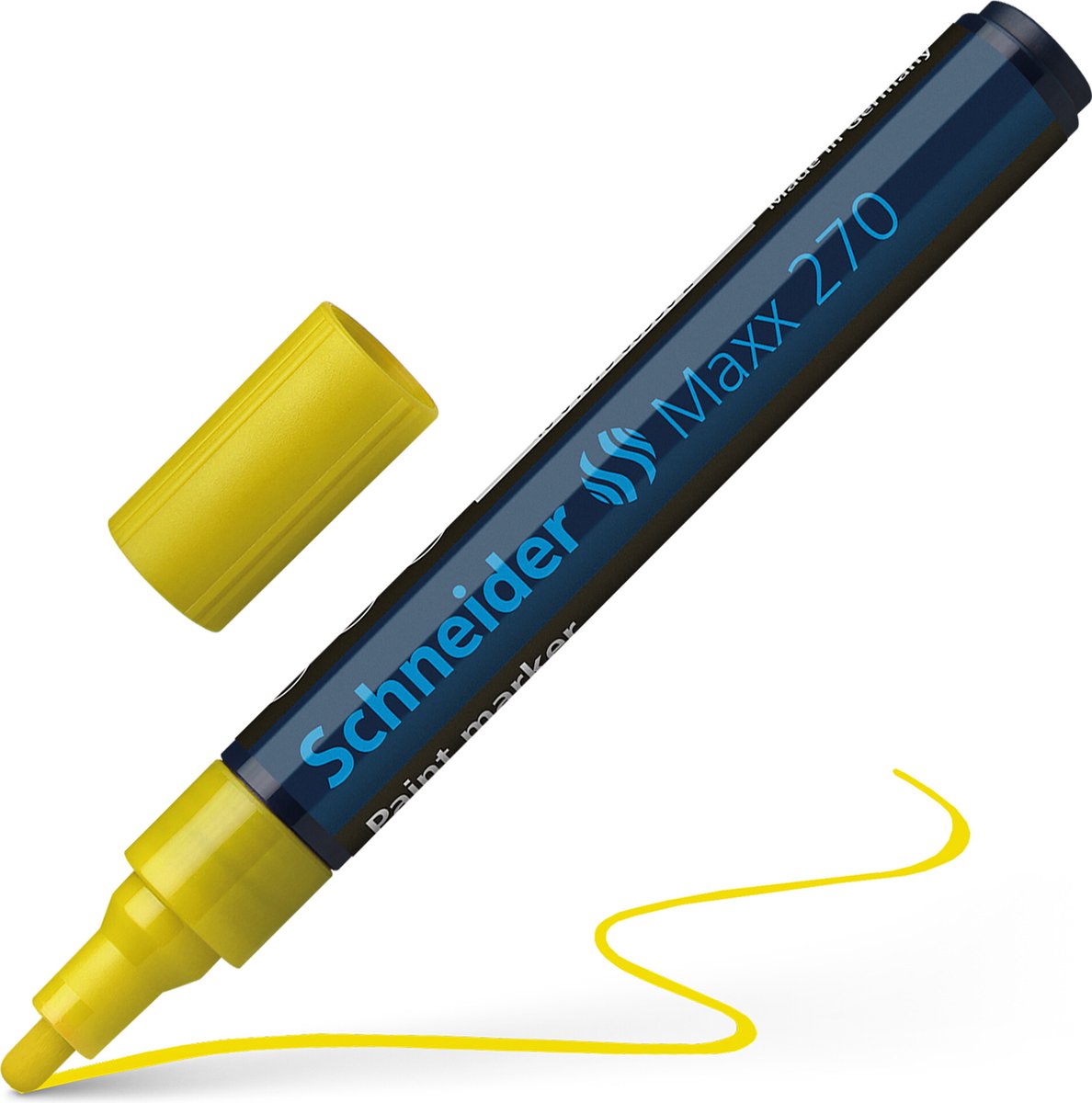 Schneider lakmarker - Maxx 270 - 1-3 mm - geel - krijtstift - S-127005
