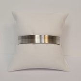 Titanium met zilveren armband - klemband - 925dz zilver - sale Juwelier Verlinden St. Hubert – €319,- voor €179,-