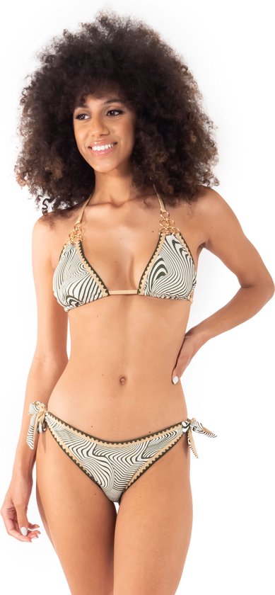 Vacanze Italiane - Digital-Waves Bikini- Set Vert 1 - taille 36 - Beige Vert - Femme