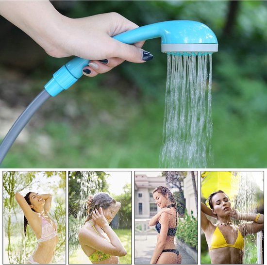 Campingdouche - portable shower - lithium battery - douche - incl. extra waterpistool van Camp Gear — afbeelding 2