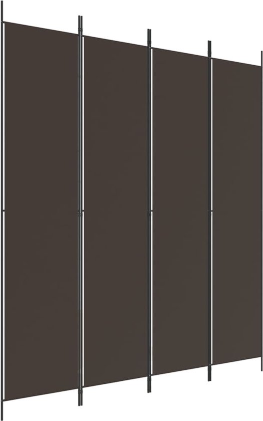 vidaXL-Kamerscherm-met-4-panelen-200x220-cm-stof-bruin