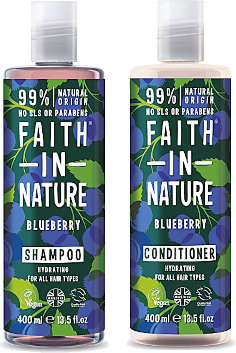 Faith in Nature - Blueberry Shampoo + Conditioner - 2 Pak