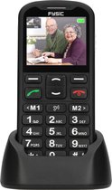 Fysic F10 - Eenvoudige Mobiele Telefoon voor Senioren – 4G GSM met SOS Paniekknop – Zwart