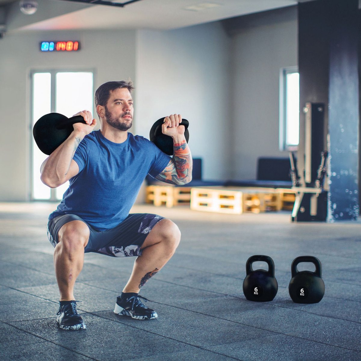 Sport fitness apparat- 1 stuk kettlebell gewicht 6kg- SP0017 – foto 3