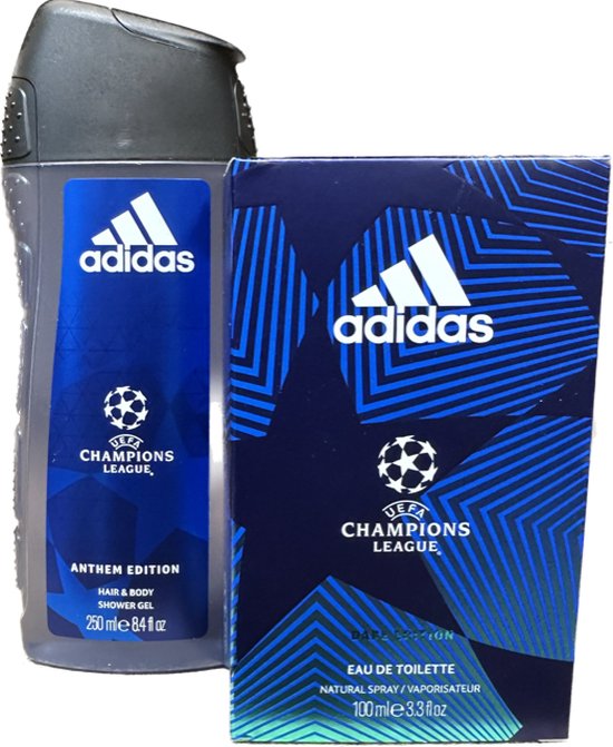 Adidas Champions League Dare Edition 100 ml Eau de Toilette & 250 ml Douchegel bol