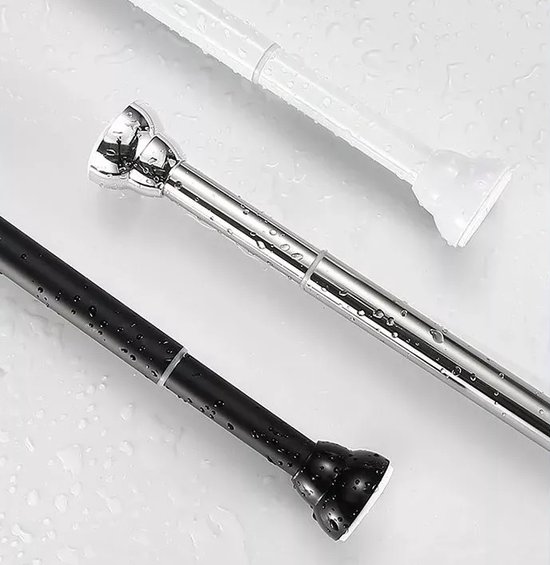 PLAY IT Tringle à Rideau Extensible - 67-115cm - Tringle à Rideau Autocollante - Rideaux - Wit