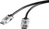 SpeaKa Professional SP-6344132 HDMI-kabel HDMI Aansluitkabel HDMI-A-stekker, HDMI-A-stekker 1.50 m Zwart Audio Return C