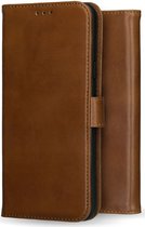 Rosso Deluxe Echt Leer Book Case Hoesje Geschikt voor Samsung Galaxy A54 | Ruimte voor drie pasjes | Portemonnee Book Case | Met Pasjeshouder | Bruin