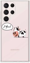 Foto hoesje Geschikt voor Samsung Galaxy S23 Ultra Telefoon Hoesje Gepersonaliseerd Cadeau Cow