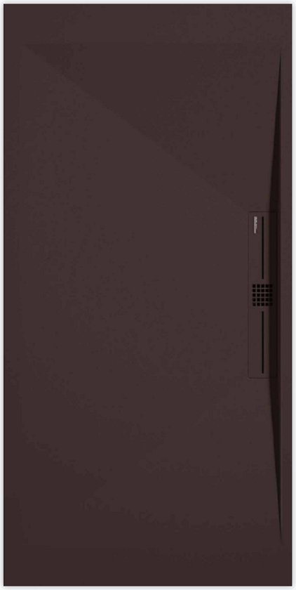Receveur de douche Sanifun Stone Side Chocolat Lisse 900 x 800 P
