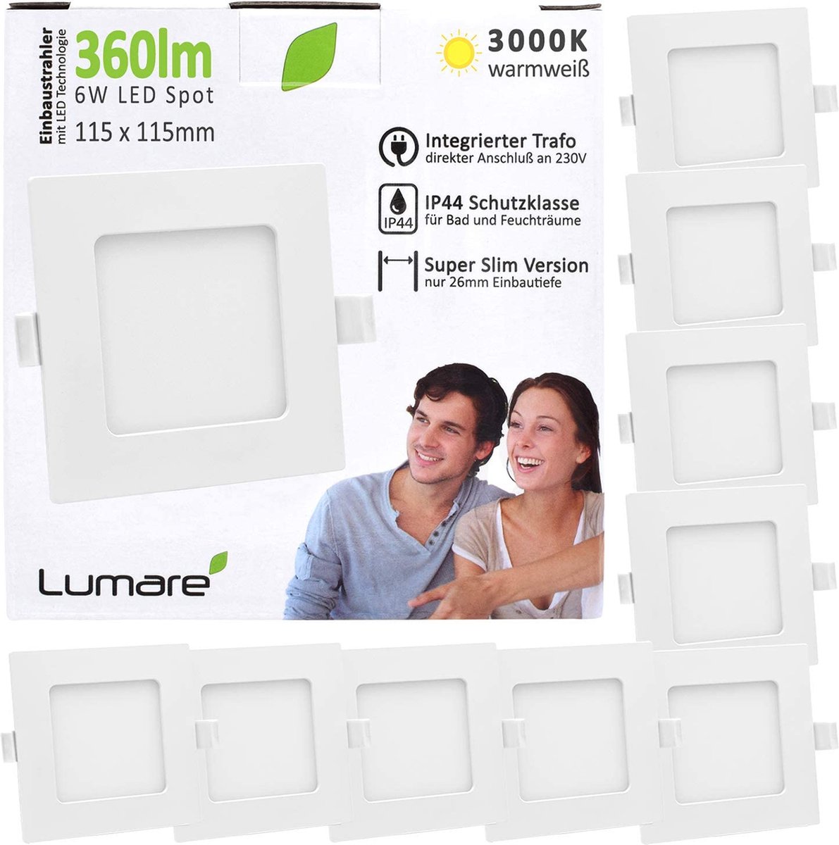 Spot LED saillie extra plat 7W blanc ou noir inclinable - Ledspot