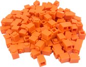 200 Bouwstenen 1x1 | Oranje | Compatibel met Lego Classic | Keuze uit vele kleuren | SmallBricks