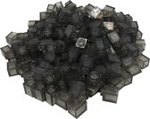 200 Bouwstenen 1x1 | Transparant Zwart | Compatibel met Lego Classic | Keuze uit vele kleuren | SmallBricks