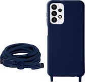 Cord Hoes Geschikt voor Samsung Galaxy A23 5G/M23 Semi-rigide Nekkoord 80cm nachtblauw